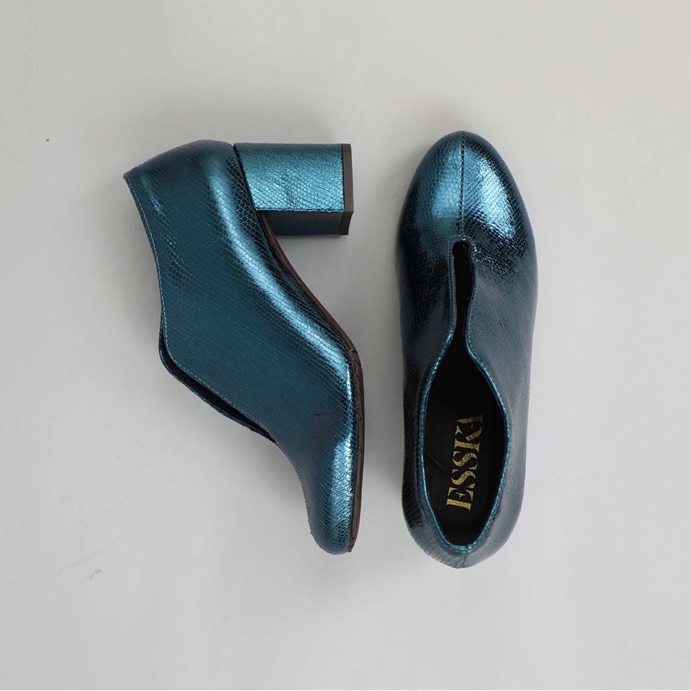 Esska Flask Metallic Shoes - Petrol - Sz 42